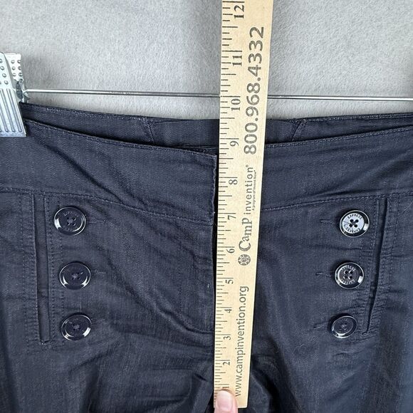 Express Y2K Navy Sailor Pants 6 Flare Leg  Stretch Nautical Office (minor flaw) - Picture 5 of 9